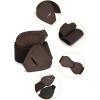 imageAllegra K Interlock Buckle 8shaped Faux Leather Elastic Belt Cinch Waistband for LadyBrown