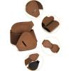 imageAllegra K Interlock Buckle 8shaped Faux Leather Elastic Belt Cinch Waistband for LadyCoffee