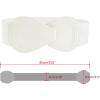 imageAllegra K Interlock Buckle 8shaped Faux Leather Elastic Belt Cinch Waistband for LadyCream