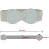 imageAllegra K Interlock Buckle 8shaped Faux Leather Elastic Belt Cinch Waistband for LadyGray
