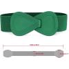 imageAllegra K Interlock Buckle 8shaped Faux Leather Elastic Belt Cinch Waistband for LadyGreen