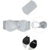 imageAllegra K Interlock Buckle 8shaped Faux Leather Elastic Belt Cinch Waistband for LadyMetallic Silver