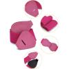 imageAllegra K Interlock Buckle 8shaped Faux Leather Elastic Belt Cinch Waistband for LadyPink