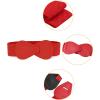 imageAllegra K Interlock Buckle 8shaped Faux Leather Elastic Belt Cinch Waistband for LadyRed