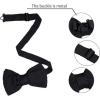 imageAllegra K Mens Pretied Bowtie Adjustable Neck Solid Color Knitted Bow TiesBlack