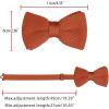 imageAllegra K Mens Pretied Bowtie Adjustable Neck Solid Color Knitted Bow TiesBrick Red