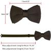 imageAllegra K Mens Pretied Bowtie Adjustable Neck Solid Color Knitted Bow TiesBrown