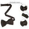 imageAllegra K Mens Pretied Bowtie Adjustable Neck Solid Color Knitted Bow TiesBrown