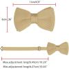 imageAllegra K Mens Pretied Bowtie Adjustable Neck Solid Color Knitted Bow TiesChampagne