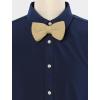 imageAllegra K Mens Pretied Bowtie Adjustable Neck Solid Color Knitted Bow TiesChampagne
