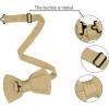 imageAllegra K Mens Pretied Bowtie Adjustable Neck Solid Color Knitted Bow TiesChampagne