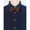 imageAllegra K Mens Pretied Bowtie Adjustable Neck Solid Color Knitted Bow TiesCoffee
