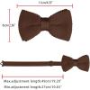 imageAllegra K Mens Pretied Bowtie Adjustable Neck Solid Color Knitted Bow TiesCoffee