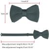 imageAllegra K Mens Pretied Bowtie Adjustable Neck Solid Color Knitted Bow TiesDark Gray