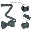 imageAllegra K Mens Pretied Bowtie Adjustable Neck Solid Color Knitted Bow TiesDark Gray