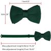 imageAllegra K Mens Pretied Bowtie Adjustable Neck Solid Color Knitted Bow TiesDeep Green
