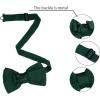 imageAllegra K Mens Pretied Bowtie Adjustable Neck Solid Color Knitted Bow TiesDeep Green