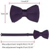 imageAllegra K Mens Pretied Bowtie Adjustable Neck Solid Color Knitted Bow TiesDeep Purple