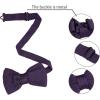 imageAllegra K Mens Pretied Bowtie Adjustable Neck Solid Color Knitted Bow TiesDeep Purple