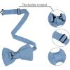 imageAllegra K Mens Pretied Bowtie Adjustable Neck Solid Color Knitted Bow TiesDusty Blue