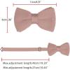 imageAllegra K Mens Pretied Bowtie Adjustable Neck Solid Color Knitted Bow TiesDusty Pink