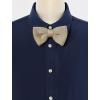 imageAllegra K Mens Pretied Bowtie Adjustable Neck Solid Color Knitted Bow TiesKhaki