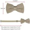 imageAllegra K Mens Pretied Bowtie Adjustable Neck Solid Color Knitted Bow TiesKhaki