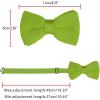 imageAllegra K Mens Pretied Bowtie Adjustable Neck Solid Color Knitted Bow TiesLight Green