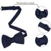 imageAllegra K Mens Pretied Bowtie Adjustable Neck Solid Color Knitted Bow TiesNavy Blue