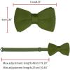 imageAllegra K Mens Pretied Bowtie Adjustable Neck Solid Color Knitted Bow TiesOlive Green