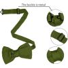 imageAllegra K Mens Pretied Bowtie Adjustable Neck Solid Color Knitted Bow TiesOlive Green