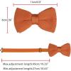 imageAllegra K Mens Pretied Bowtie Adjustable Neck Solid Color Knitted Bow TiesOrange