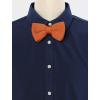 imageAllegra K Mens Pretied Bowtie Adjustable Neck Solid Color Knitted Bow TiesOrange