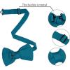imageAllegra K Mens Pretied Bowtie Adjustable Neck Solid Color Knitted Bow TiesPeacock Blue