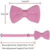 imageAllegra K Mens Pretied Bowtie Adjustable Neck Solid Color Knitted Bow TiesPink