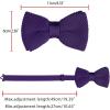 imageAllegra K Mens Pretied Bowtie Adjustable Neck Solid Color Knitted Bow TiesPurple