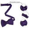 imageAllegra K Mens Pretied Bowtie Adjustable Neck Solid Color Knitted Bow TiesPurple