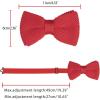 imageAllegra K Mens Pretied Bowtie Adjustable Neck Solid Color Knitted Bow TiesRed