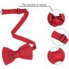 imageAllegra K Mens Pretied Bowtie Adjustable Neck Solid Color Knitted Bow TiesRed