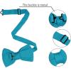 imageAllegra K Mens Pretied Bowtie Adjustable Neck Solid Color Knitted Bow TiesTeal Blue