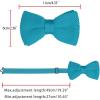 imageAllegra K Mens Pretied Bowtie Adjustable Neck Solid Color Knitted Bow TiesTeal Blue