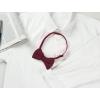 imageAllegra K Mens Pretied Bowtie Adjustable Neck Solid Color Knitted Bow TiesWine Red