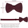 imageAllegra K Mens Pretied Bowtie Adjustable Neck Solid Color Knitted Bow TiesWine Red