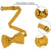 imageAllegra K Mens Pretied Bowtie Adjustable Neck Solid Color Knitted Bow TiesYellow