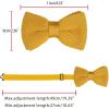 imageAllegra K Mens Pretied Bowtie Adjustable Neck Solid Color Knitted Bow TiesYellow