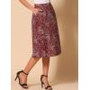 imageAllegra K Womens ALine Midi Skirt Floral Print Chiffon Vintage 2024 Summer SkirtsWine Red