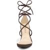 imageAllegra K Womens Clear Strap Block Heels Lace Up Heels SandalsCoffee