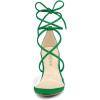 imageAllegra K Womens Clear Strap Block Heels Lace Up Heels SandalsGreen