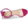 imageAllegra K Womens Clear Strap Stiletto Heel Lace Up Heels SandalsHot Pink