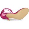 imageAllegra K Womens Clear Strap Stiletto Heel Lace Up Heels SandalsHot Pink